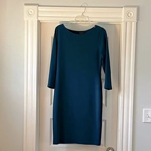 Lightweight sweater dress in a pretty deep teal color